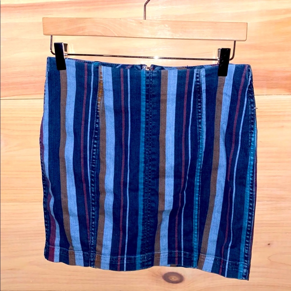 Free People Multicolor Striped Skirt
